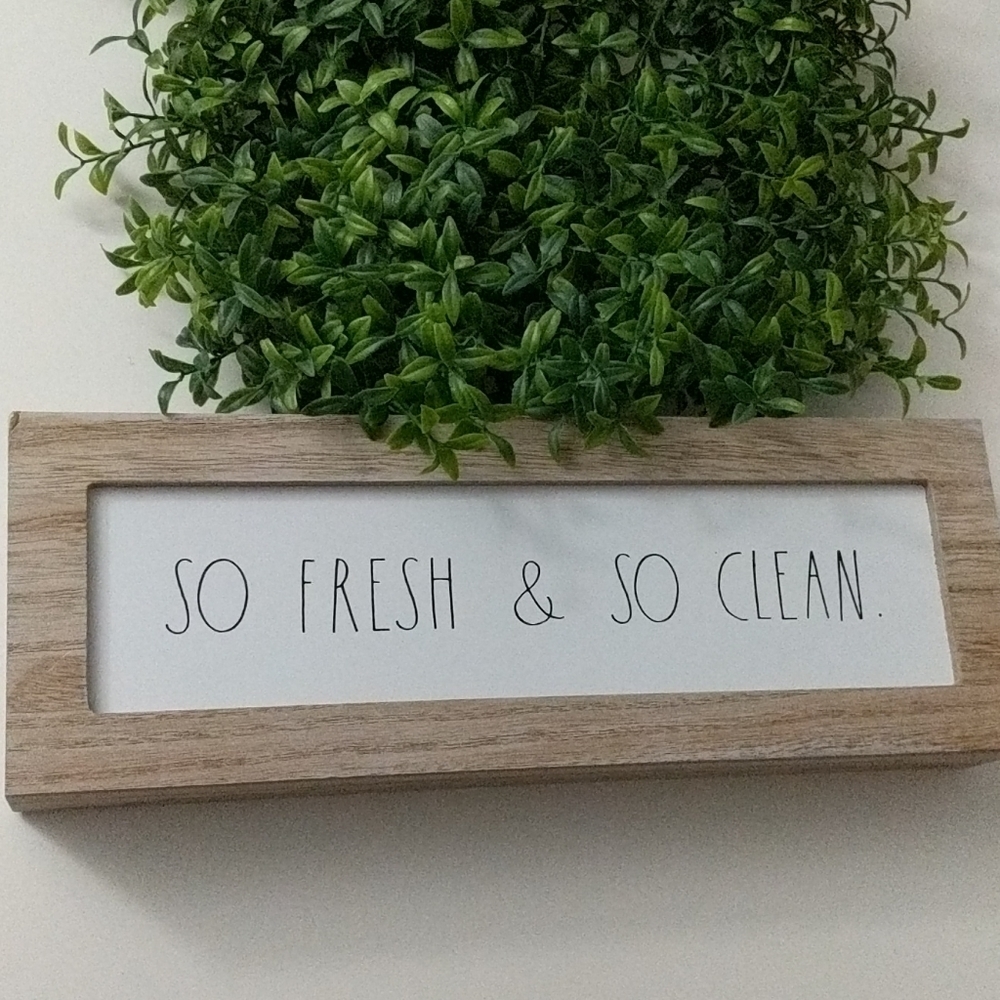 Rae Dunn So Fresh & So Clean Sign Wood